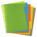 A4 50% Recycled Set 5 Wide Index File Dividers  eco072