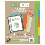 A4 50% Recycled Set 5 Wide Index File Dividers (Pack of 12) eco072