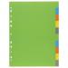 A4 50% Recycled Set 10 Index File Dividers  eco073