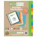 A4 50% Recycled Set 10 Wide Index File Dividers  eco074