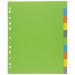 A4 50% Recycled Set 10 Wide Index File Dividers  eco074