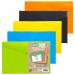 Pack 5 A5 50% Recycled Colour Press Stud Wallets eco075