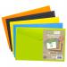 Pack 5 A5 50% Recycled Colour Press Stud Wallets eco075