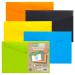 Pack 5 A5 50% Recycled Colour Press Stud Wallets eco075