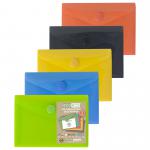 Pack 5 A7 50% Recycled Colour Press Stud Wallets (Pack of 5) eco077