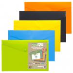 Pack 5 A3 50% Recycled Colour Press Stud Wallets (Pack of 5) eco080