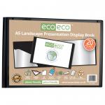 A5 50% Recycled 20 Pocket Landscape Presentation Display Book (Pack of 12) eco094