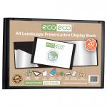 A4 50% Recycled 20 Pocket Landscape Presentation Display Book (Pack of 12) eco095