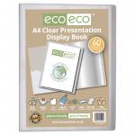 A4 50% Recycled Clear 60 Pocket Presentation Display Book (Pack of 12) eco099
