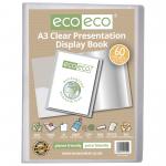 A3 50% Recycled Clear 60 Pocket Presentation Display Book (Pack of 12) eco102