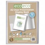 A2 50% Recycled Clear 40 Pocket Presentation Display Book (Pack of 6) eco104