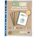 A4 100% Recycled Bag 50 Colour Spine Multi Punched Pockets (Pack of 10) eco107