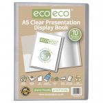 A5 50% Recycled Clear 10 Pocket Presentation Display Book (Pack of 12) eco126