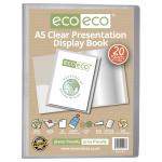 A5 50% Recycled Clear 20 Pocket Presentation Display Book (Pack of 12) eco127