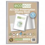 A5 50% Recycled Clear 40 Pocket Presentation Display Book (Pack of 12) eco128