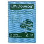 Envirowipe Antibacterial Cleaning Cloths 500x360mm Blue (Pack of 25) EWF150 ECO24161