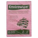 Envirowipe Antibacterial Cleaning Cloths 500x360mm Red (Pack of 25) EWF151 ECO24162