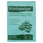 Envirowipe Antibacterial Cleaning Cloths 500x360mm Green (Pack of 25) EWF152 ECO24163