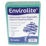 Envirolite Lightweight 480x360mm Green All Purpose Cloths (Pack of 50) ELF500 ECO24278