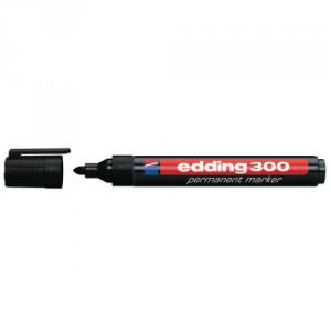 Edding 300 Permanent Bullet Tip Marker Black Pack of 10 300-001