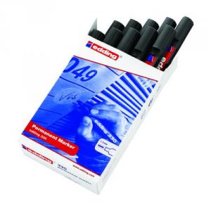 Edding 330 Permanent Chisel Tip Marker Black Pack of 10 330-001