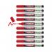 Edding E-50 Water-Based Paint Marker Medium Red (Pack of 10) 4-50-00210 ED07246