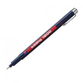 Edding 1800 Profipen Technical Pen Ultra Fine Black (Pack of 10) 1800-0.1-001 ED180001BK