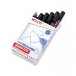 Edding 360 Drywipe Marker Black (Pack of 10) 4-360001 ED39125