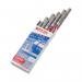 This image features a pack of 10 Edding paint markers. Each marker has a bullet tip and is colored silver. The markers are fine-tipped and perfect for precision painting or lettering.