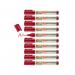 Edding 28 Ecoline Drywipe Markers (Pack of 10) Red 4-28002 ED91820