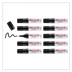 edding 0.5 Mini Permanent Marker Polybag of 10 Black 4-05-10001