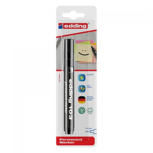 edding 103 Permanent Marker Black 1Pc Blister 4-103-1-3001