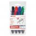edding Retract 12 Whiteboard Marker Assorted 4Pcs Set 4-12-4