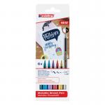edding 1340 Metallic Brush Pen Set of 6 Assorted 4-1340-6
