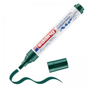 edding 1455 Calligraphy Marker With Flexible Nib Bottle Green