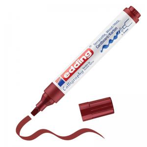 edding 1455 Calligraphy Marker With Flexible Nib Crimson Lake