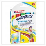edding 16 Funtastics Window Fun Window Marker For Children Set of 5 Assorted 4-16-5