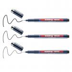 edding 1800 Profipen Set of 3 Black 4-1800-3