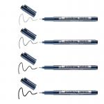 edding 1880 Drawliner Set of 4 Black 4-1880-4