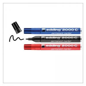 edding 2000 C Permanent Marker Blister of 3 Assorted 4-2000C-3-1999