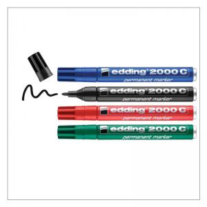 edding 2000 C Permanent Marker Set of 4 Assorted 4-2000C-4