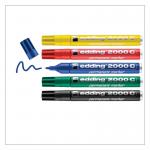 edding 2000 C Permanent Marker Set of 5 Assorted Basic 4-2000C-5