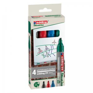 edding 29 Ecoline Whiteboard Marker Set of 4 Assorted 4-29-4