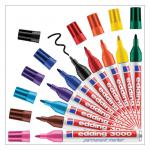 edding 3000 Permanent Marker Folding Box of 10 Assorted Basic 4-3000999