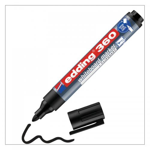 edding 360 Whiteboard Marker Blister of 1 Black 4-360-1-1001