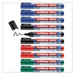 edding 360 Whiteboard Marker Folding Box of 10 Assorted 4-360999