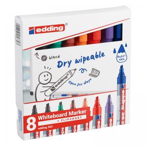edding 363 Whiteboard Marker Assorted 8Pcs Set 4-363-8-S2999