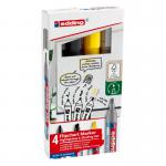 edding Flipchart Marker Set Highlight + Shading 4-Piece 4-385-380-383-4