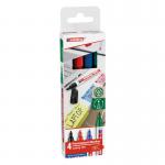 edding 400 Permanent Marker Assorted 4Pcs Set 4-400-4-2