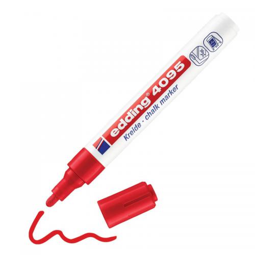 edding 4095 Chalk Marker Blister of 1 Red 4-4095-1-1002
